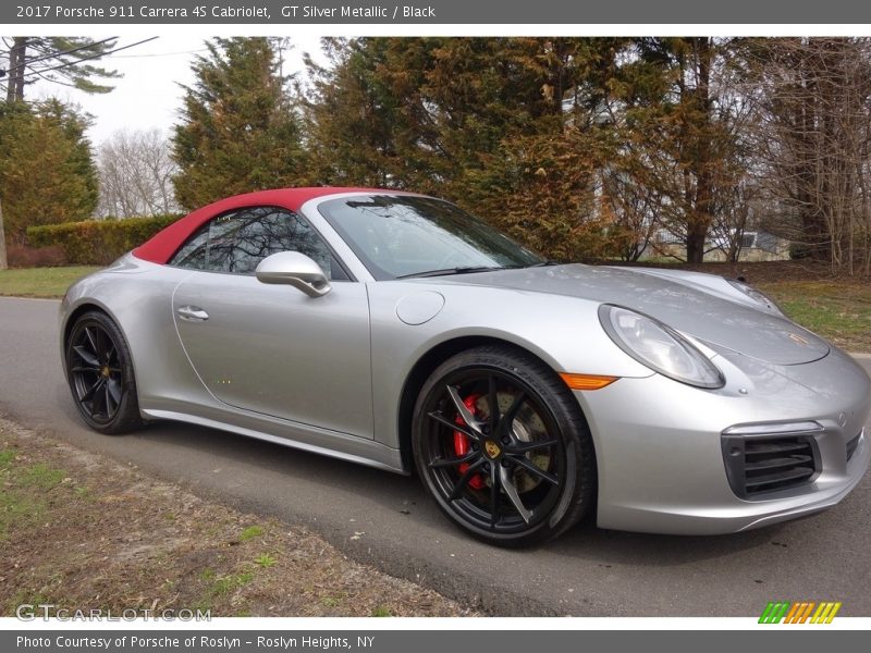 GT Silver Metallic / Black 2017 Porsche 911 Carrera 4S Cabriolet