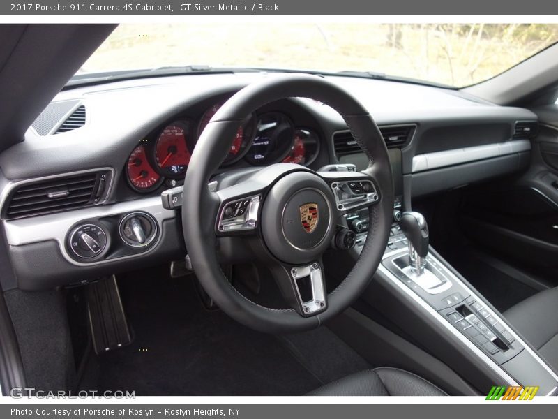 GT Silver Metallic / Black 2017 Porsche 911 Carrera 4S Cabriolet