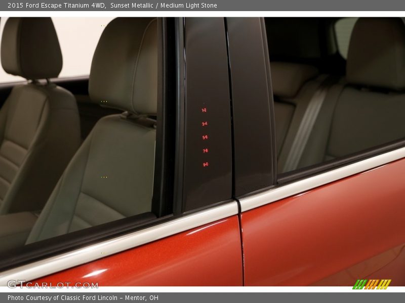 Sunset Metallic / Medium Light Stone 2015 Ford Escape Titanium 4WD