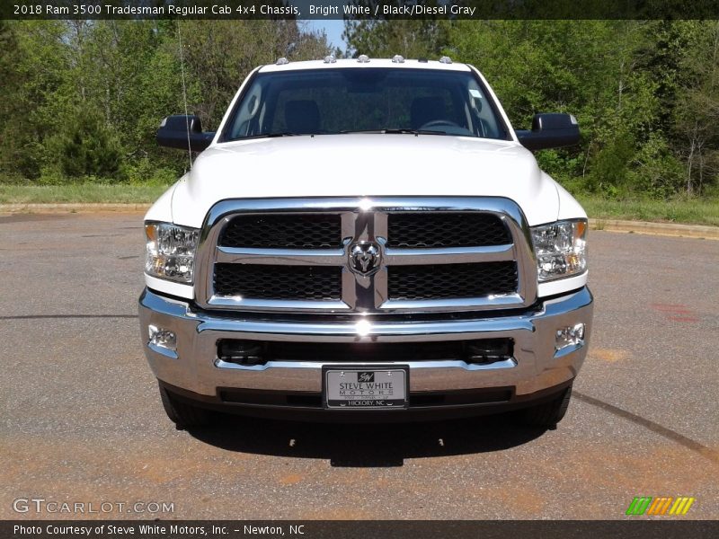 Bright White / Black/Diesel Gray 2018 Ram 3500 Tradesman Regular Cab 4x4 Chassis