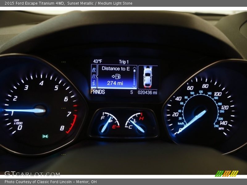 Sunset Metallic / Medium Light Stone 2015 Ford Escape Titanium 4WD