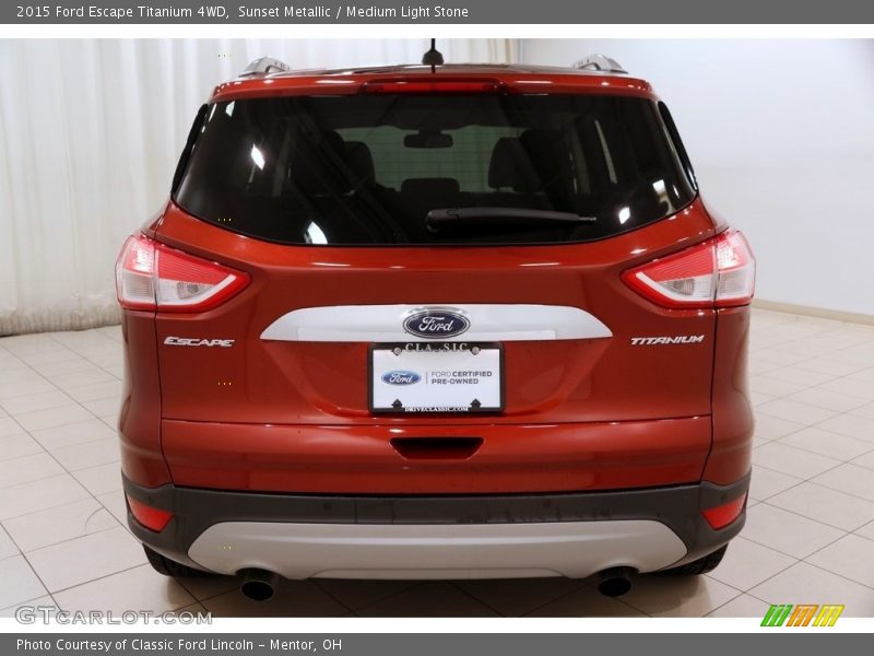 Sunset Metallic / Medium Light Stone 2015 Ford Escape Titanium 4WD