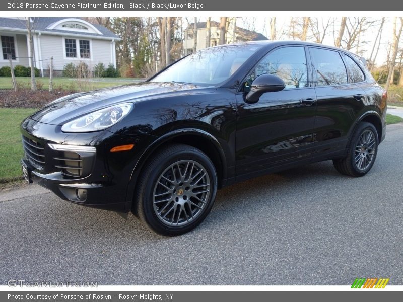 Black / Black/Luxor Beige 2018 Porsche Cayenne Platinum Edition
