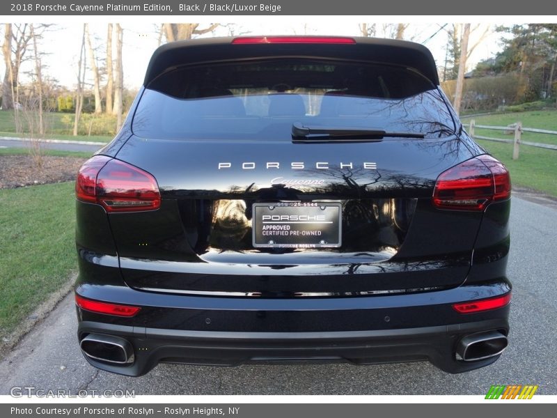 Black / Black/Luxor Beige 2018 Porsche Cayenne Platinum Edition