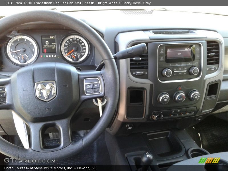 Bright White / Black/Diesel Gray 2018 Ram 3500 Tradesman Regular Cab 4x4 Chassis