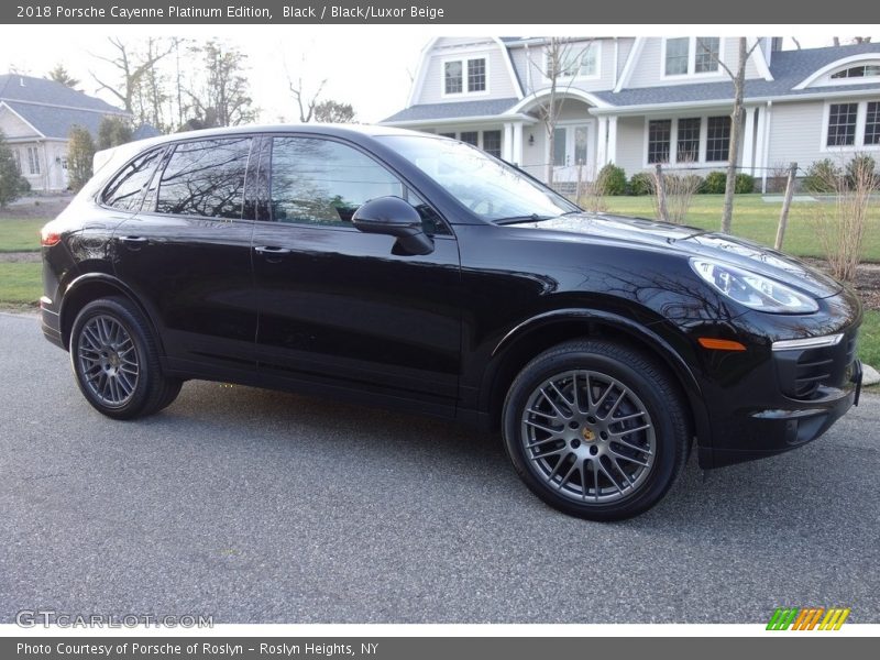 Black / Black/Luxor Beige 2018 Porsche Cayenne Platinum Edition