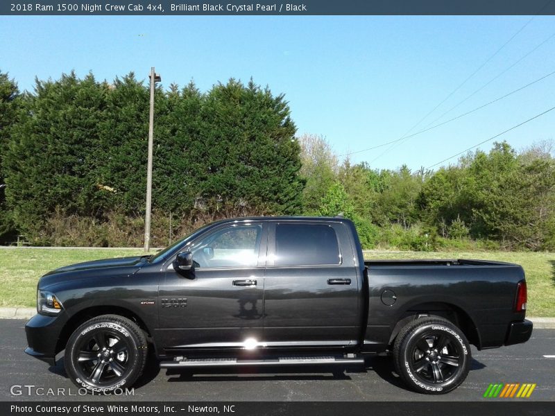 Brilliant Black Crystal Pearl / Black 2018 Ram 1500 Night Crew Cab 4x4