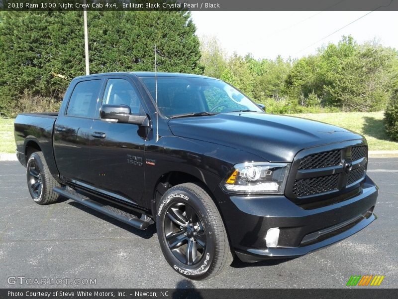 Brilliant Black Crystal Pearl / Black 2018 Ram 1500 Night Crew Cab 4x4