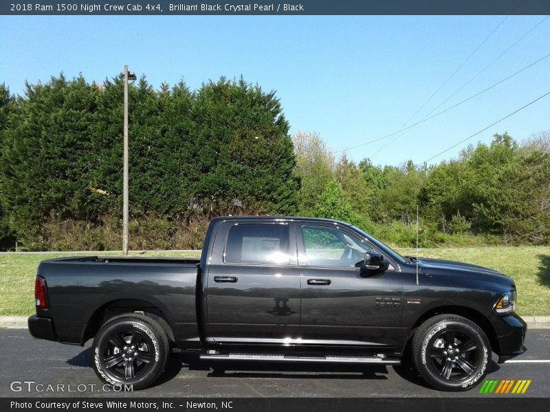 Brilliant Black Crystal Pearl / Black 2018 Ram 1500 Night Crew Cab 4x4