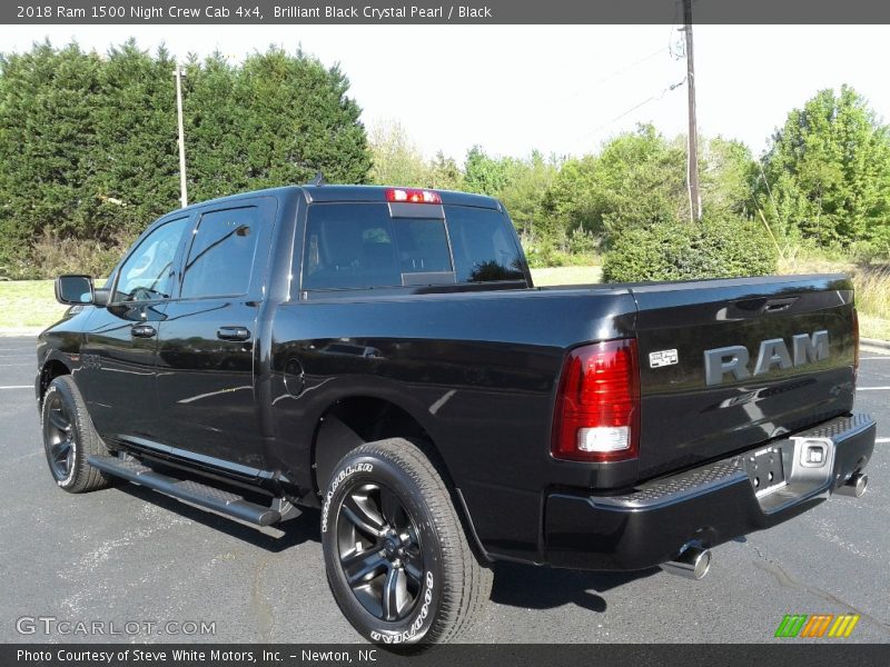 Brilliant Black Crystal Pearl / Black 2018 Ram 1500 Night Crew Cab 4x4