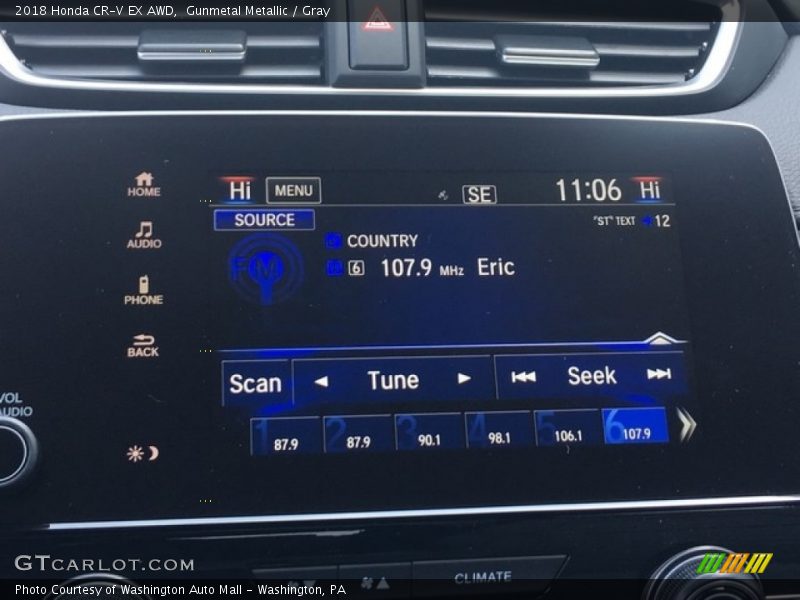 Gunmetal Metallic / Gray 2018 Honda CR-V EX AWD