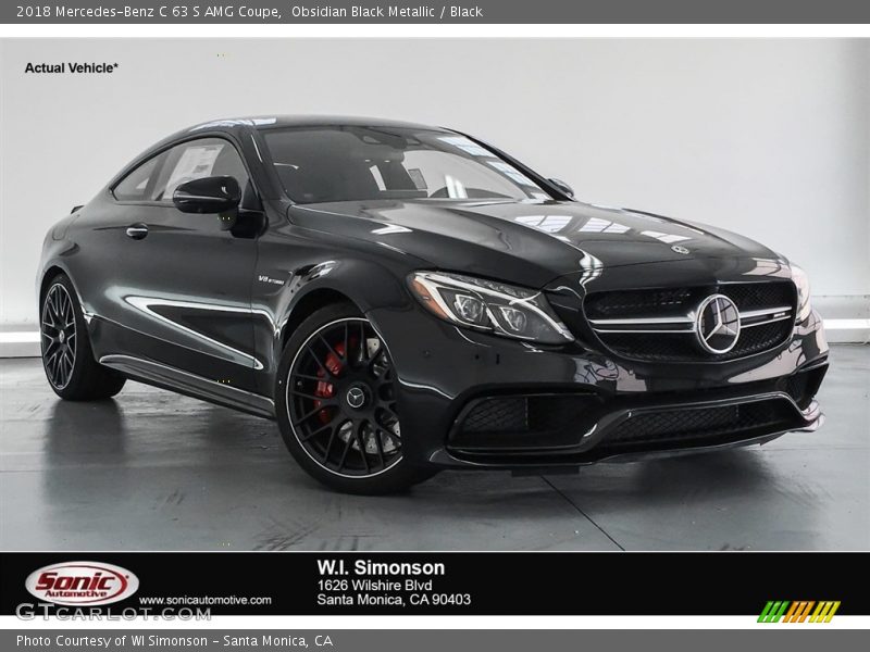 Obsidian Black Metallic / Black 2018 Mercedes-Benz C 63 S AMG Coupe