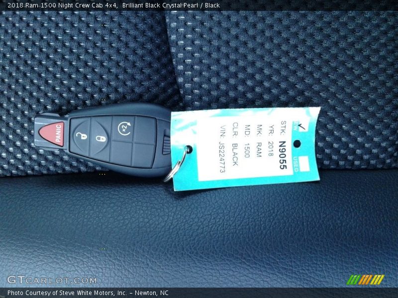 Brilliant Black Crystal Pearl / Black 2018 Ram 1500 Night Crew Cab 4x4