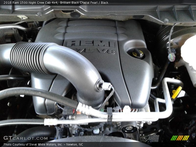 Brilliant Black Crystal Pearl / Black 2018 Ram 1500 Night Crew Cab 4x4