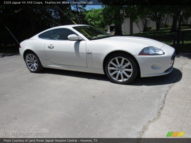 Pearlescent White / Ivory/Charcoal 2009 Jaguar XK XK8 Coupe