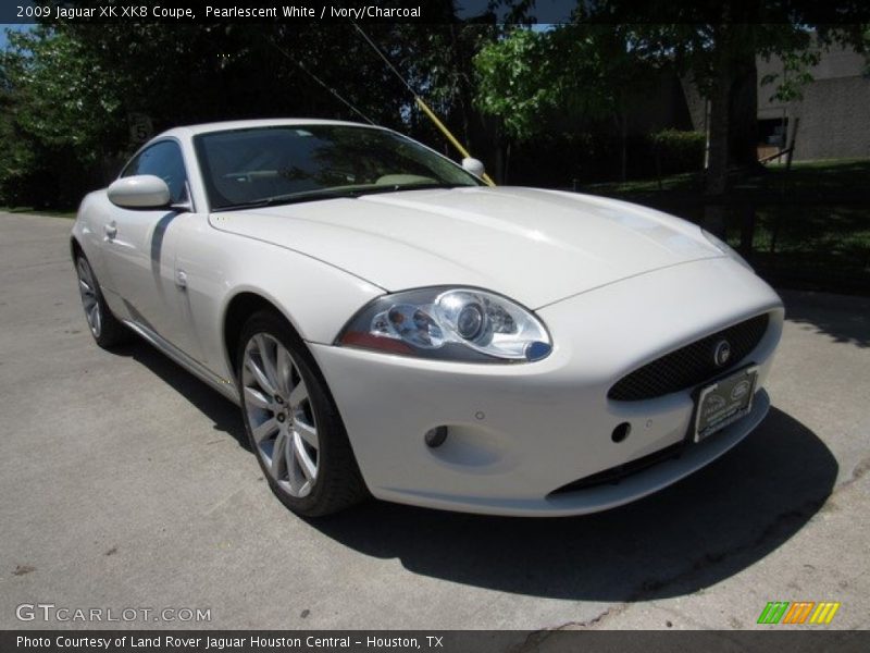 Pearlescent White / Ivory/Charcoal 2009 Jaguar XK XK8 Coupe