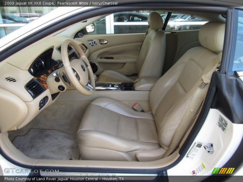 Pearlescent White / Ivory/Charcoal 2009 Jaguar XK XK8 Coupe