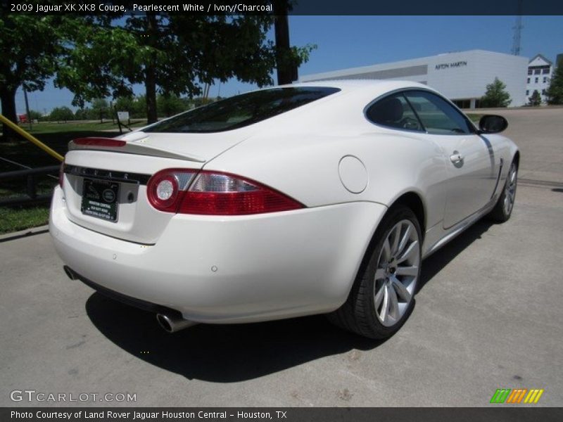 Pearlescent White / Ivory/Charcoal 2009 Jaguar XK XK8 Coupe