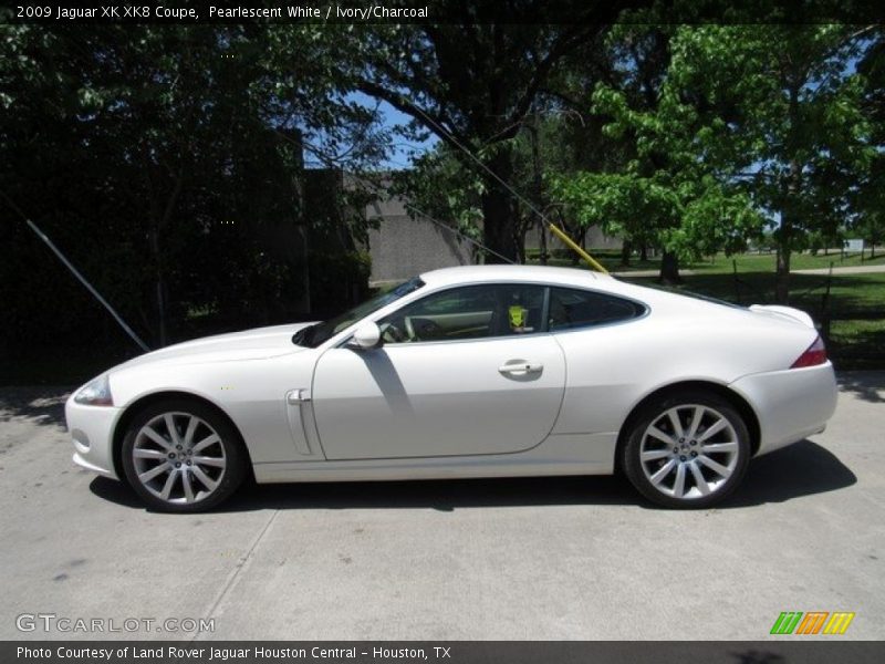 Pearlescent White / Ivory/Charcoal 2009 Jaguar XK XK8 Coupe