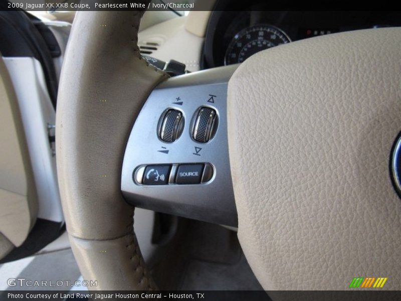 Pearlescent White / Ivory/Charcoal 2009 Jaguar XK XK8 Coupe