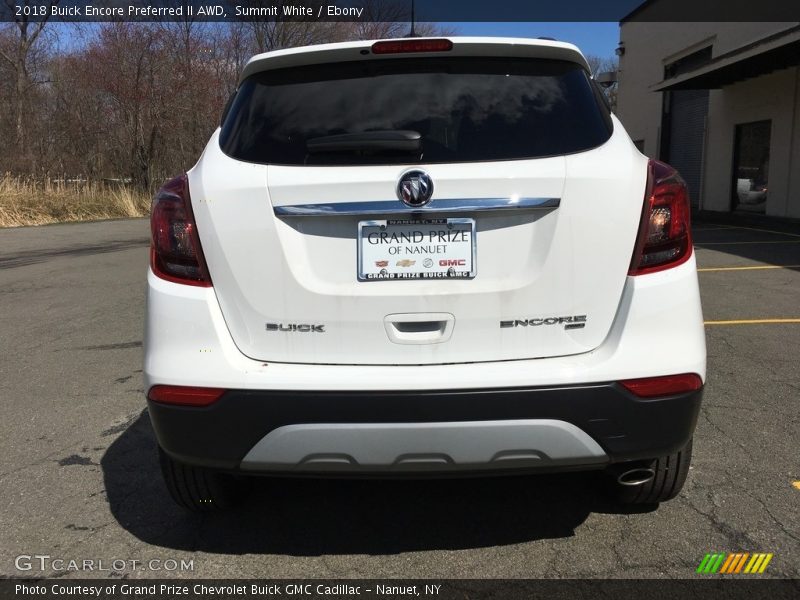 Summit White / Ebony 2018 Buick Encore Preferred II AWD