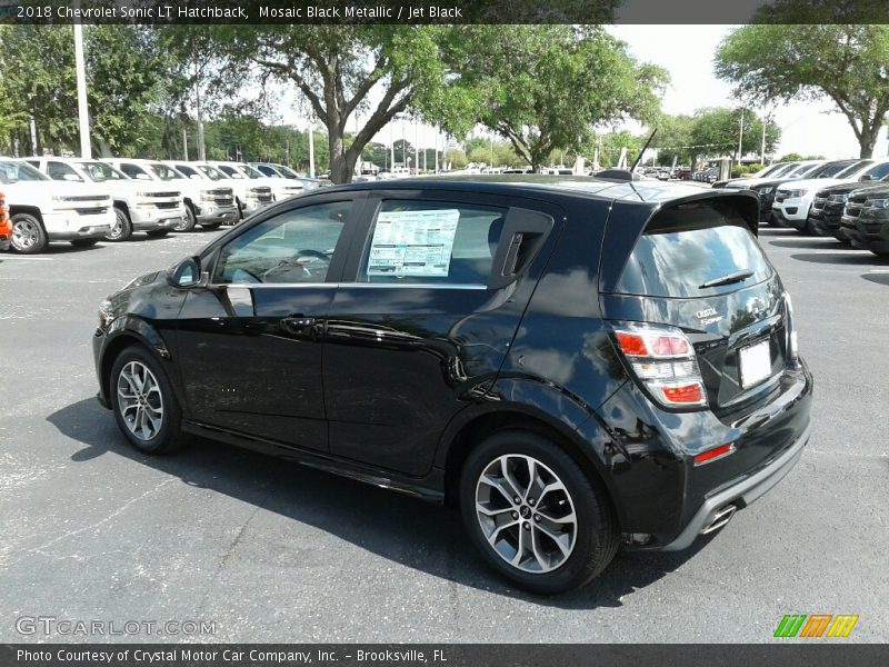 Mosaic Black Metallic / Jet Black 2018 Chevrolet Sonic LT Hatchback