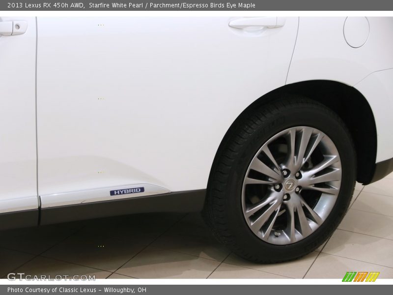 Starfire White Pearl / Parchment/Espresso Birds Eye Maple 2013 Lexus RX 450h AWD