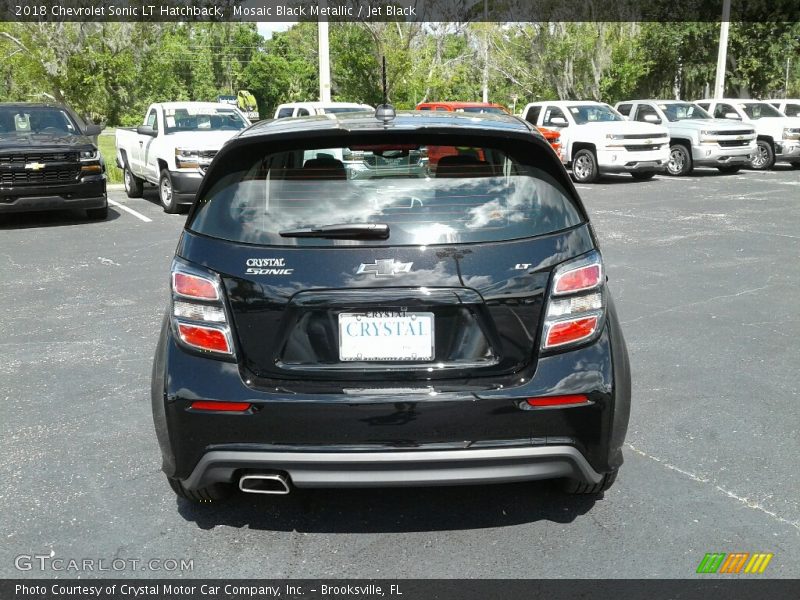Mosaic Black Metallic / Jet Black 2018 Chevrolet Sonic LT Hatchback