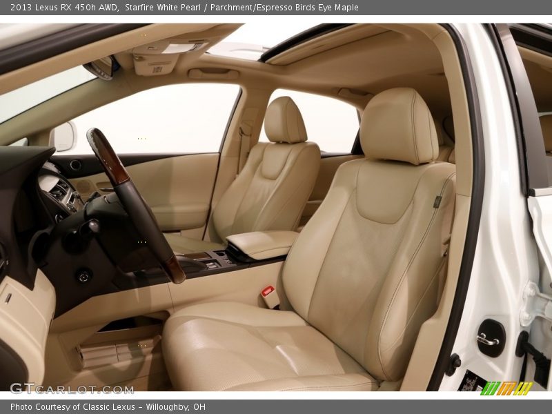 Starfire White Pearl / Parchment/Espresso Birds Eye Maple 2013 Lexus RX 450h AWD
