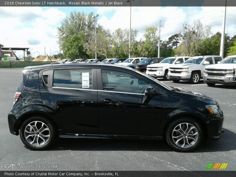 Mosaic Black Metallic / Jet Black 2018 Chevrolet Sonic LT Hatchback