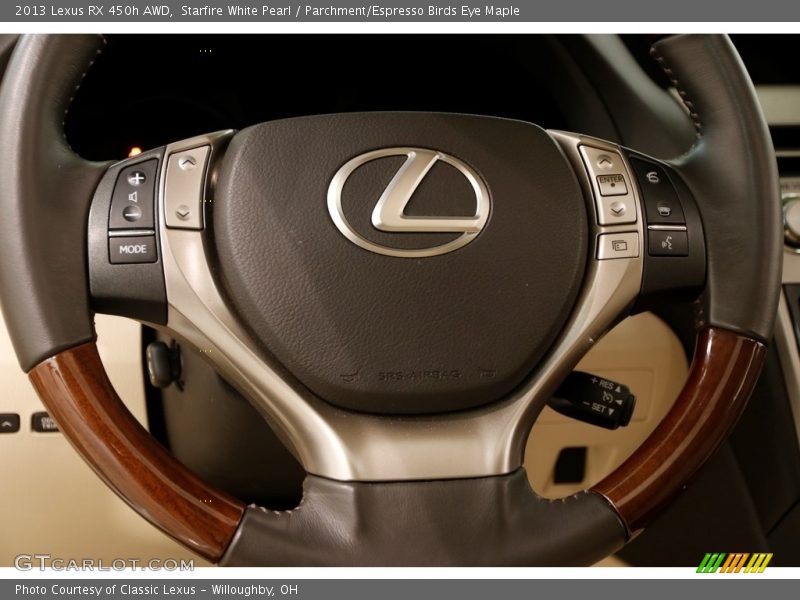 Starfire White Pearl / Parchment/Espresso Birds Eye Maple 2013 Lexus RX 450h AWD