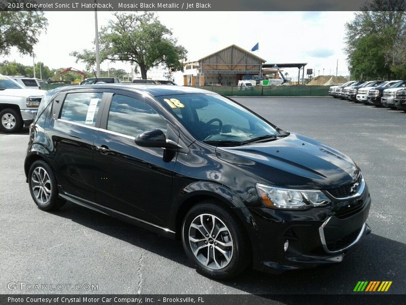 Mosaic Black Metallic / Jet Black 2018 Chevrolet Sonic LT Hatchback