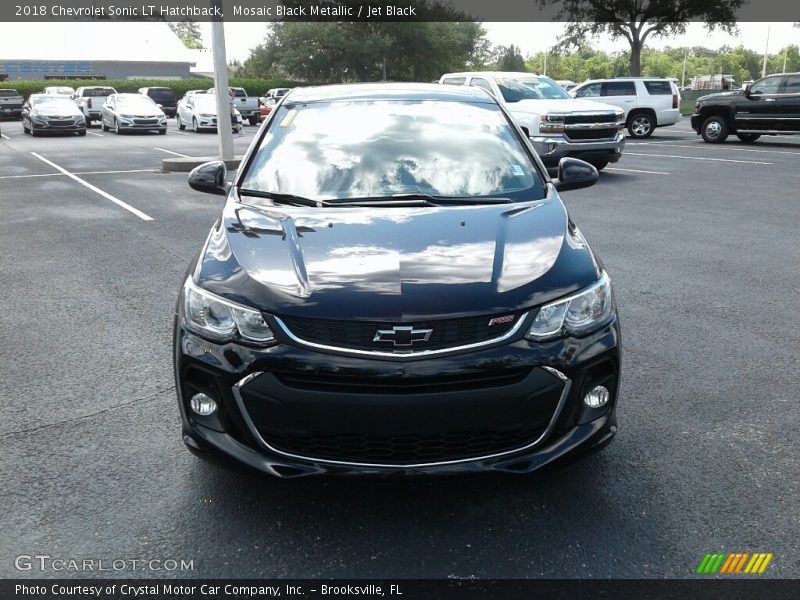 Mosaic Black Metallic / Jet Black 2018 Chevrolet Sonic LT Hatchback
