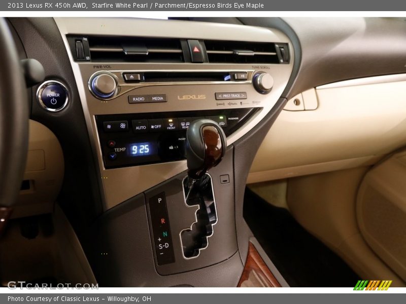 Starfire White Pearl / Parchment/Espresso Birds Eye Maple 2013 Lexus RX 450h AWD