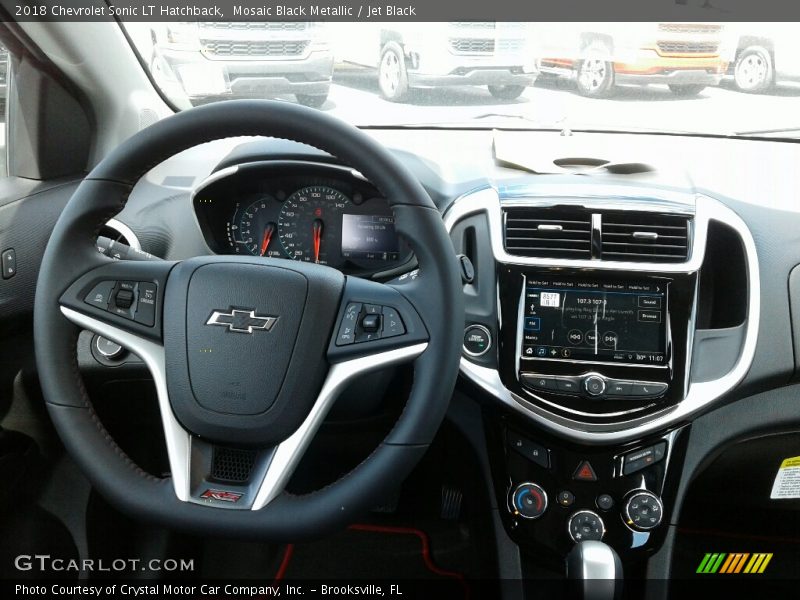 Mosaic Black Metallic / Jet Black 2018 Chevrolet Sonic LT Hatchback