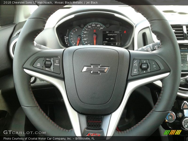 Mosaic Black Metallic / Jet Black 2018 Chevrolet Sonic LT Hatchback