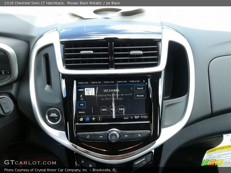 Mosaic Black Metallic / Jet Black 2018 Chevrolet Sonic LT Hatchback