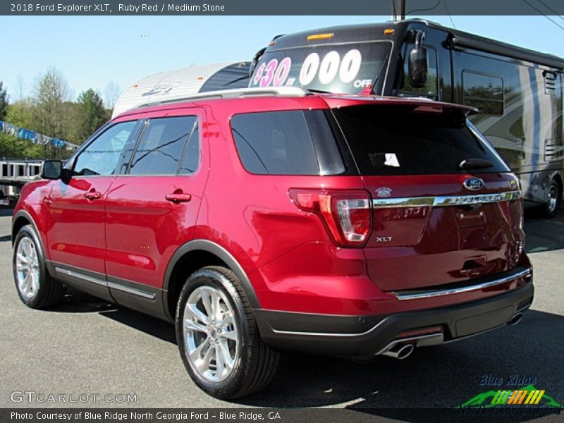 Ruby Red / Medium Stone 2018 Ford Explorer XLT