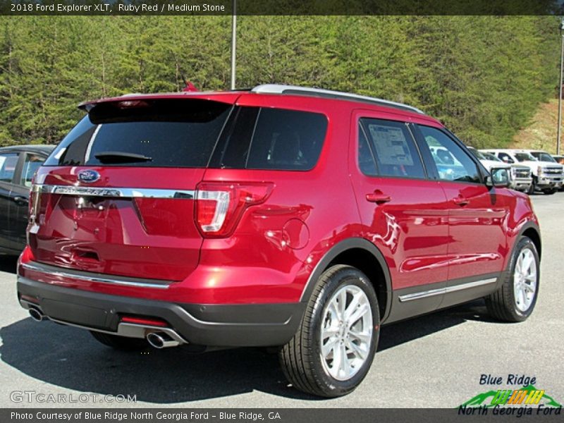 Ruby Red / Medium Stone 2018 Ford Explorer XLT