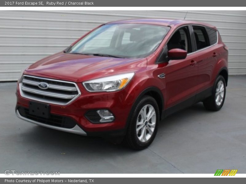 Ruby Red / Charcoal Black 2017 Ford Escape SE