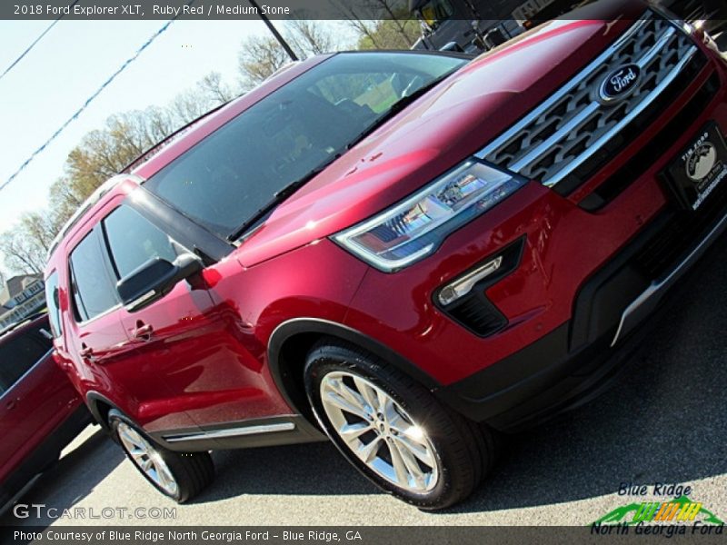 Ruby Red / Medium Stone 2018 Ford Explorer XLT