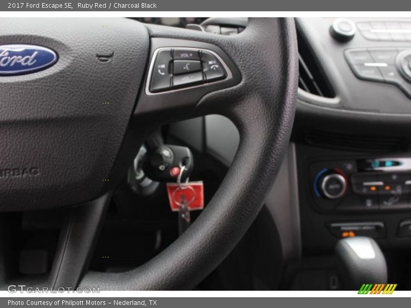 Ruby Red / Charcoal Black 2017 Ford Escape SE