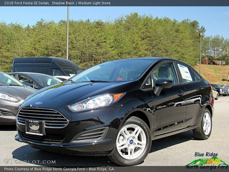 Shadow Black / Medium Light Stone 2018 Ford Fiesta SE Sedan