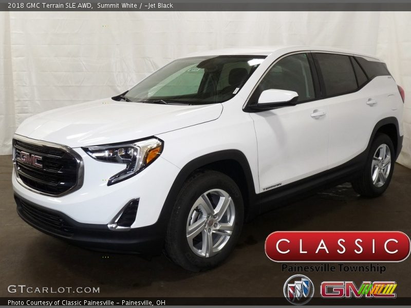 Summit White / ­Jet Black 2018 GMC Terrain SLE AWD