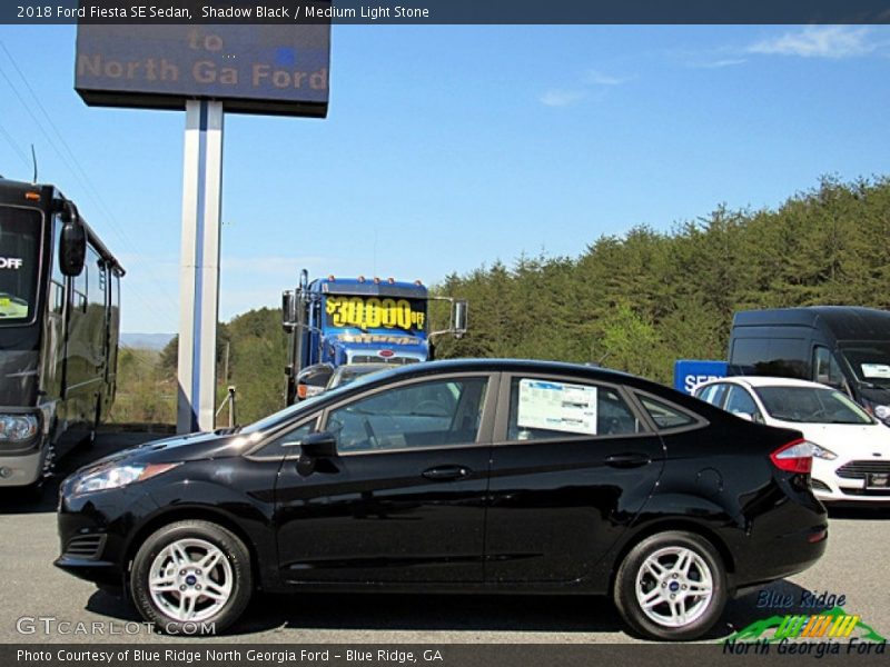 Shadow Black / Medium Light Stone 2018 Ford Fiesta SE Sedan