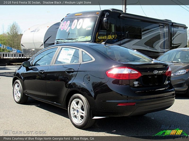 Shadow Black / Medium Light Stone 2018 Ford Fiesta SE Sedan