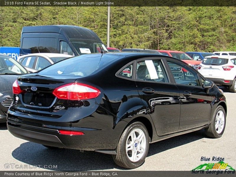 Shadow Black / Medium Light Stone 2018 Ford Fiesta SE Sedan