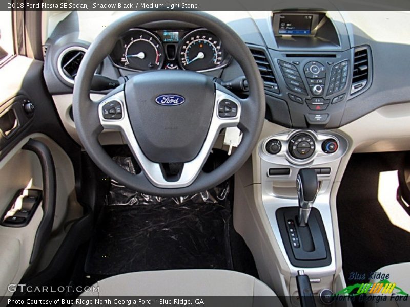 Shadow Black / Medium Light Stone 2018 Ford Fiesta SE Sedan