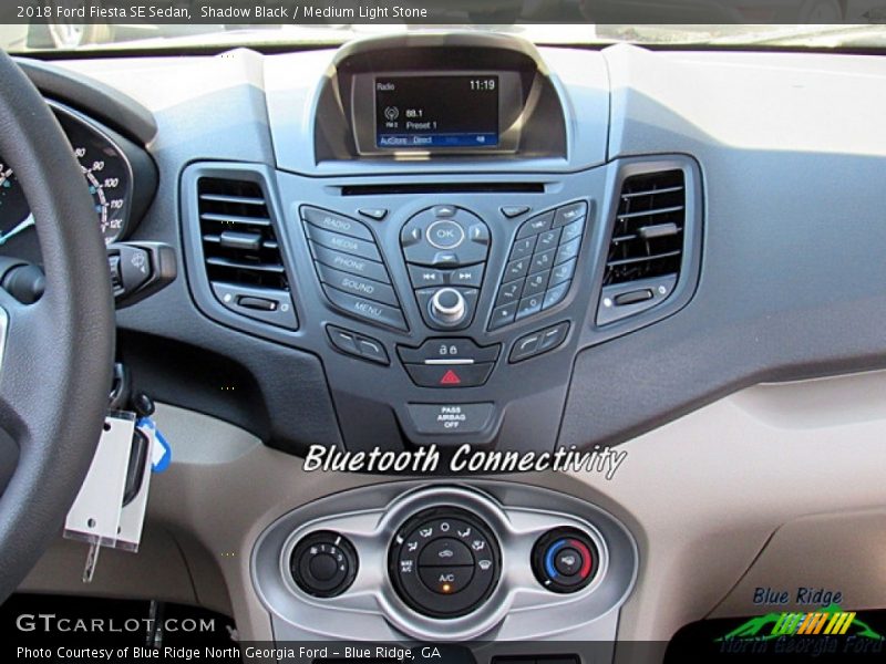 Shadow Black / Medium Light Stone 2018 Ford Fiesta SE Sedan