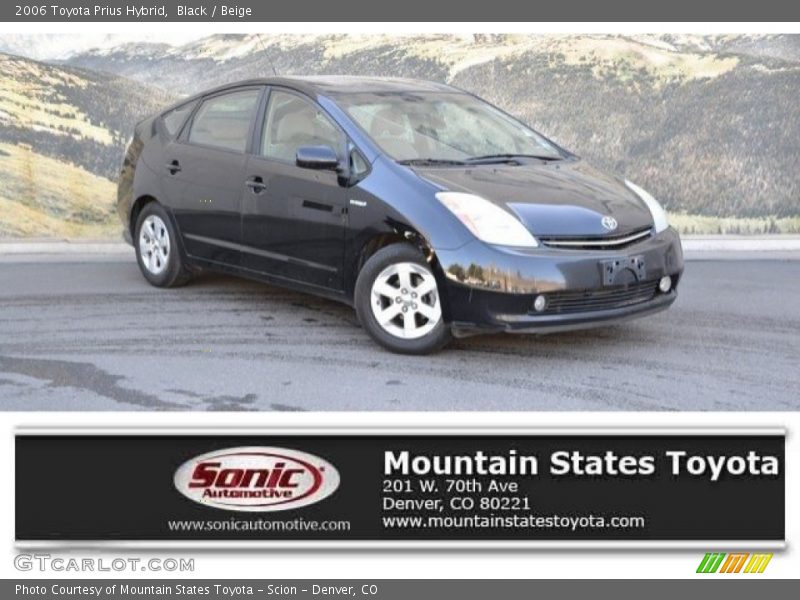 Black / Beige 2006 Toyota Prius Hybrid